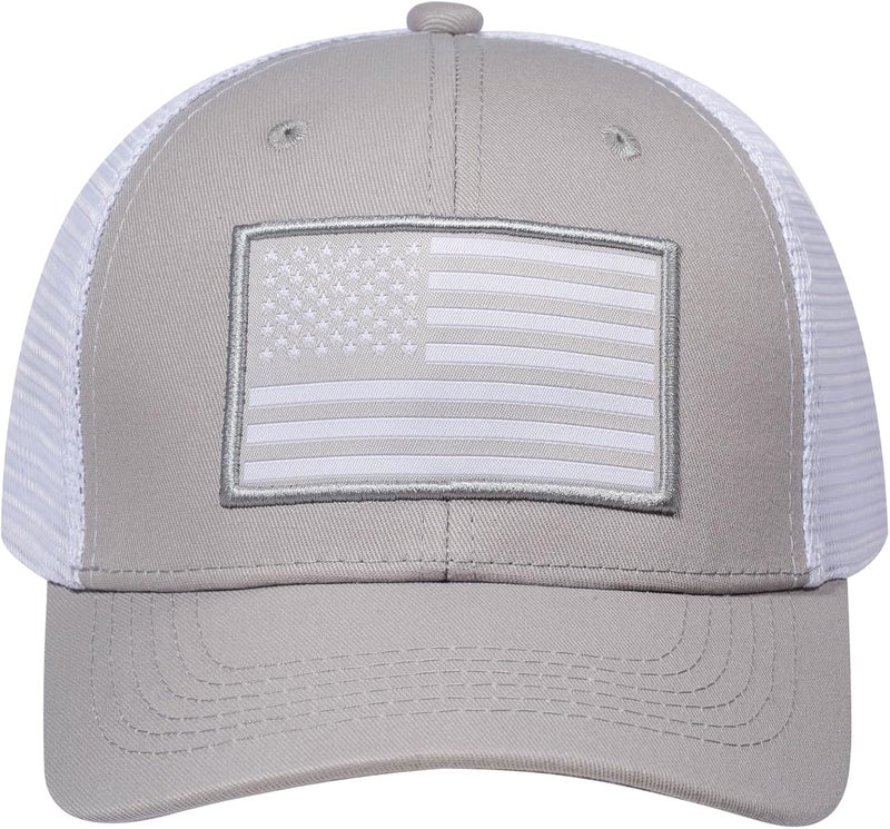 AURR American Flag Trucker Hat, Patriotic Baseball Cap for Men & Women, Breathable Mesh Adjustable Snapback, USA Flag Patch - Image 2